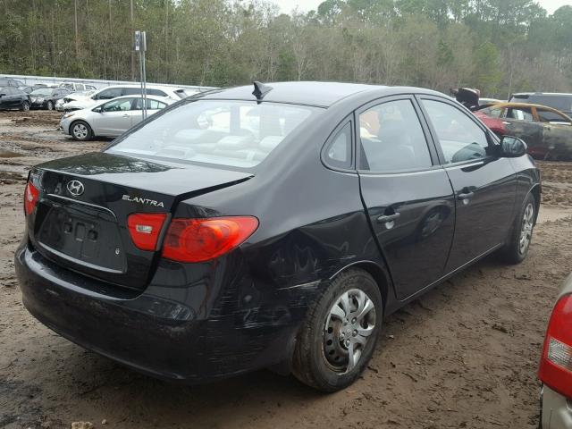 KMHDU46D39U797840 - 2009 HYUNDAI ELANTRA GL BLACK photo 4