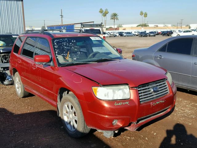 JF1SG65697H701450 - 2007 SUBARU FORESTER 2 RED photo 1