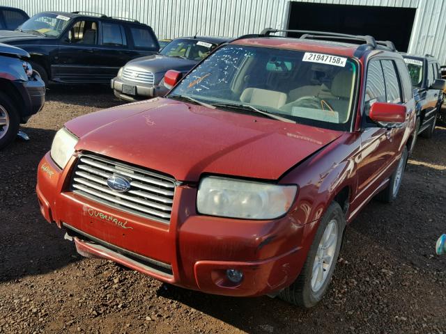 JF1SG65697H701450 - 2007 SUBARU FORESTER 2 RED photo 2