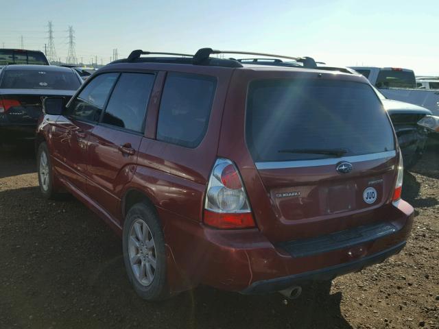 JF1SG65697H701450 - 2007 SUBARU FORESTER 2 RED photo 3