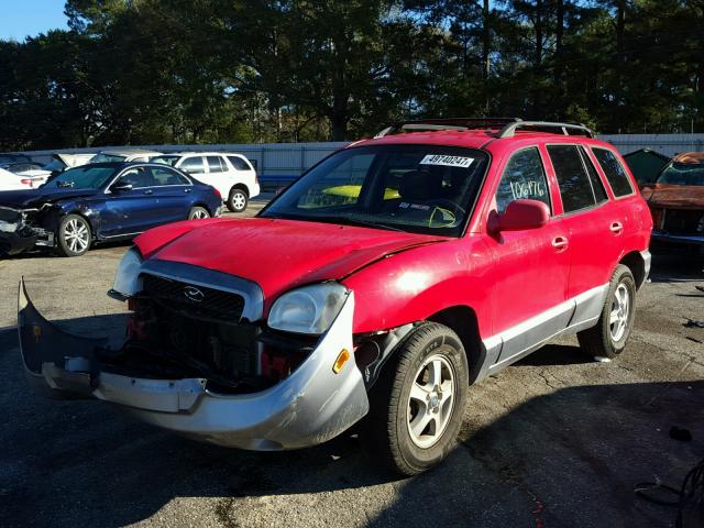 KM8SC13E93U488189 - 2003 HYUNDAI SANTA FE G RED photo 2