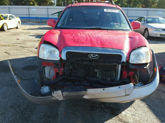 KM8SC13E93U488189 - 2003 HYUNDAI SANTA FE G RED photo 9