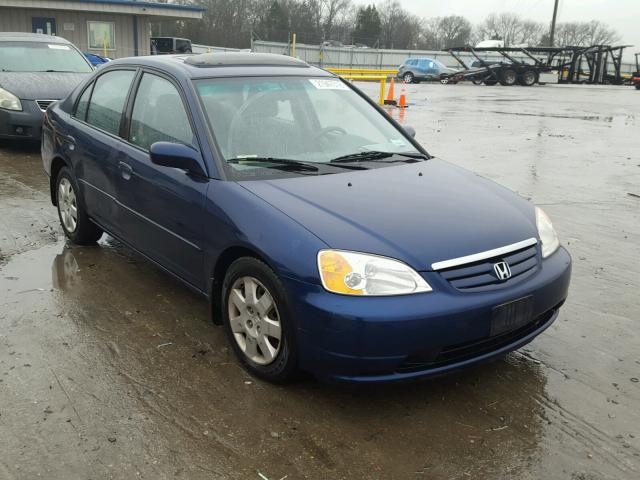 1HGES26721L021336 - 2001 HONDA CIVIC EX BLUE photo 1