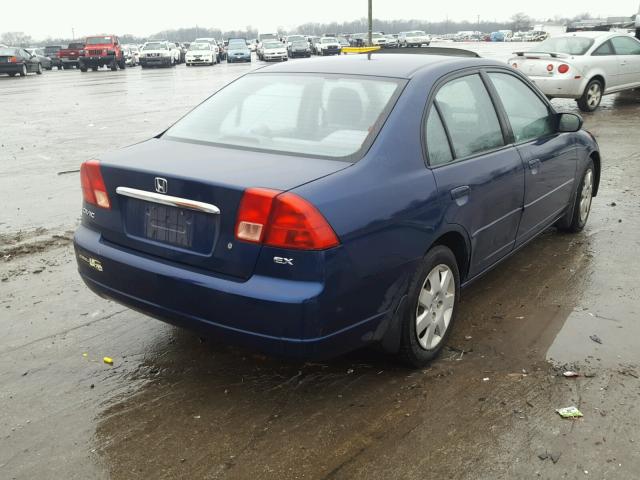 1HGES26721L021336 - 2001 HONDA CIVIC EX BLUE photo 4