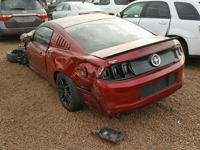 1ZVBP8AM4E5304332 - 2014 FORD MUSTANG RED photo 3