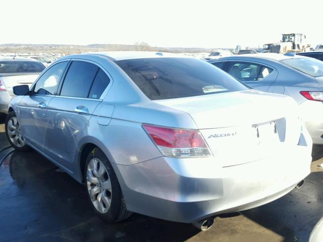 1HGCP36808A019923 - 2008 HONDA ACCORD EXL SILVER photo 3