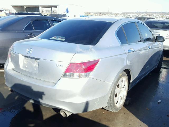 1HGCP36808A019923 - 2008 HONDA ACCORD EXL SILVER photo 4