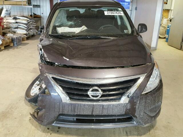 3N1CN7AP9FL919268 - 2015 NISSAN VERSA S BLACK photo 9