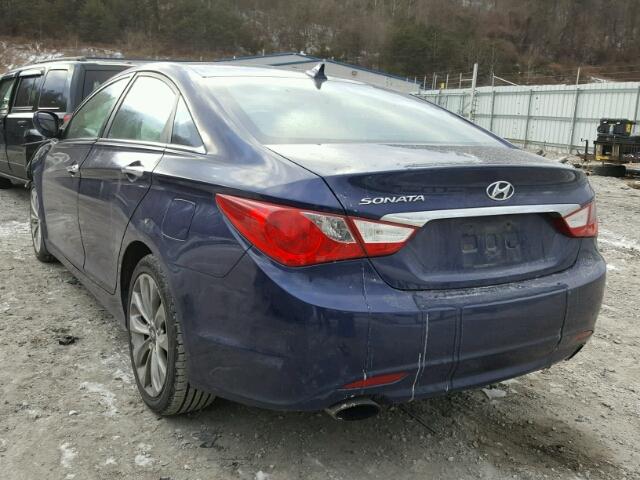 5NPEC4AC9BH116056 - 2011 HYUNDAI SONATA SE BLUE photo 3