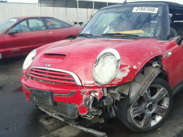 WMWRH33516TK59609 - 2006 MINI COOPER S RED photo 9