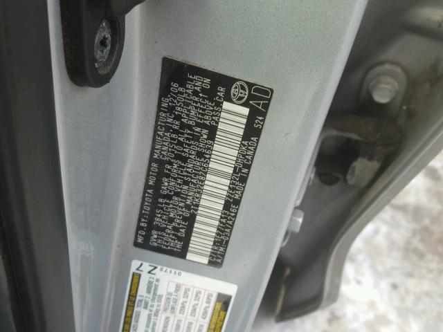 2T1KR32E87C654639 - 2007 TOYOTA RAV 4 GRAY photo 10