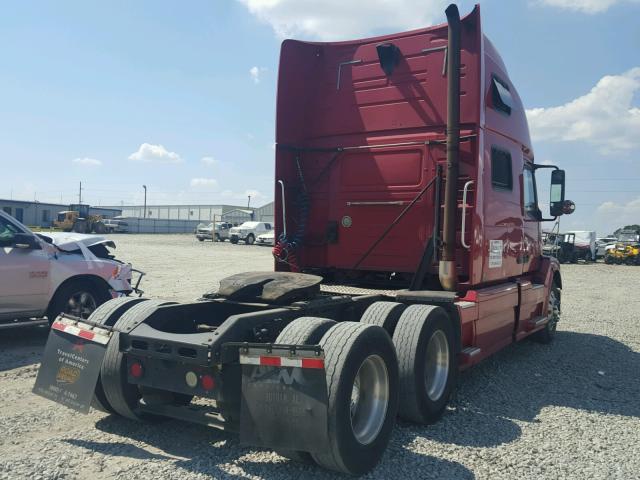 4V4NC9EJ98N481128 - 2008 VOLVO VN VNL RED photo 4