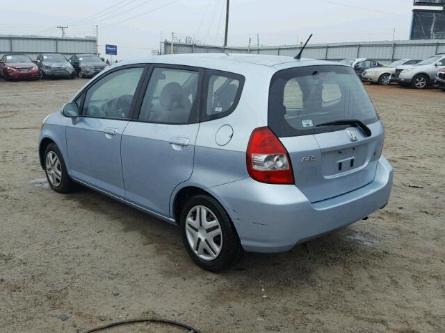 JHMGD38477S060091 - 2007 HONDA FIT BLUE photo 3