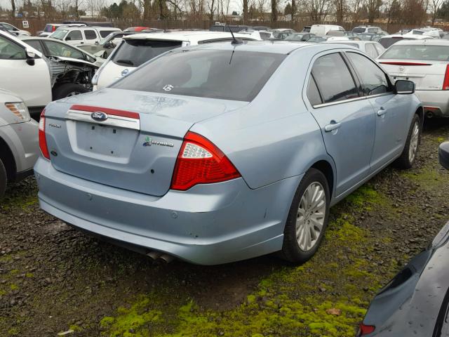 3FADP0L34BR335452 - 2011 FORD FUSION HYB BLUE photo 4