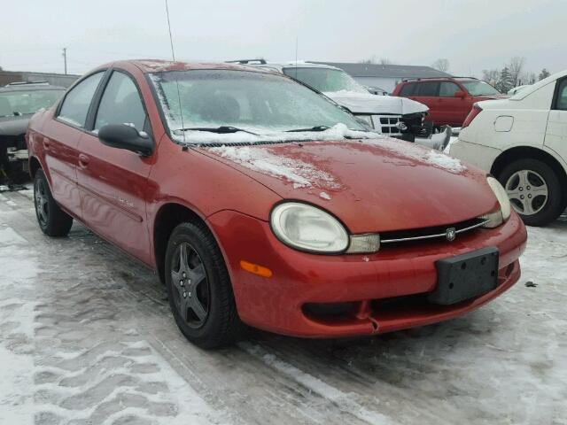 1B3ES46C81D237842 - 2001 DODGE NEON SE ORANGE photo 1