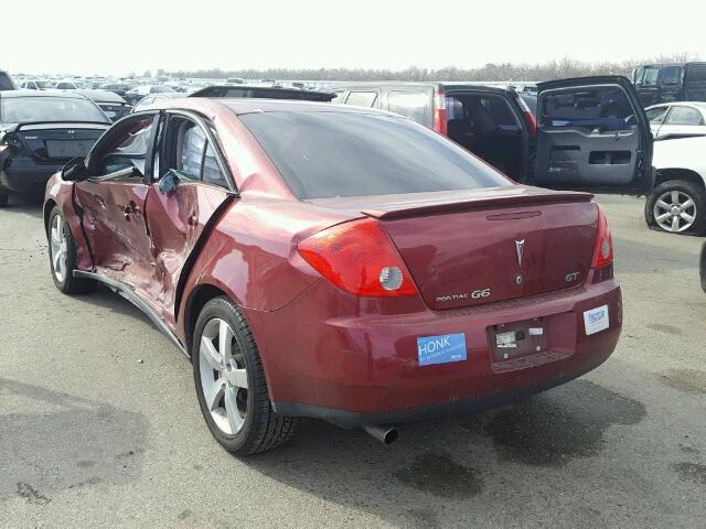 1G2ZH57N584179434 - 2008 PONTIAC G6 GT RED photo 3