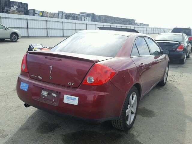 1G2ZH57N584179434 - 2008 PONTIAC G6 GT RED photo 4