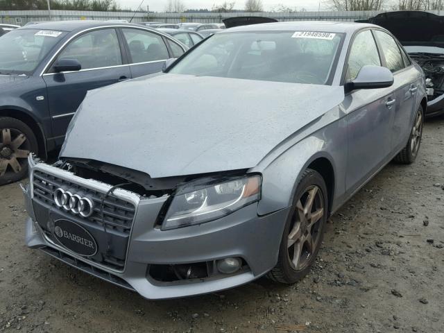 WAULF78K69N037044 - 2009 AUDI A4 2.0T QU GRAY photo 2