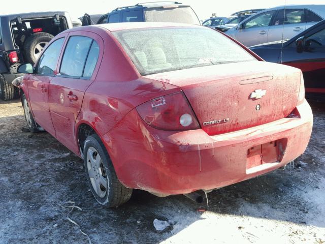 1G1AK55F967759778 - 2006 CHEVROLET COBALT LS RED photo 3