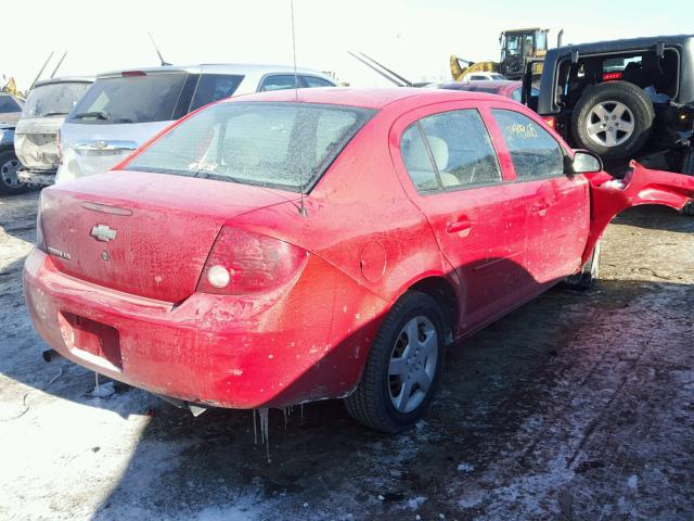 1G1AK55F967759778 - 2006 CHEVROLET COBALT LS RED photo 4