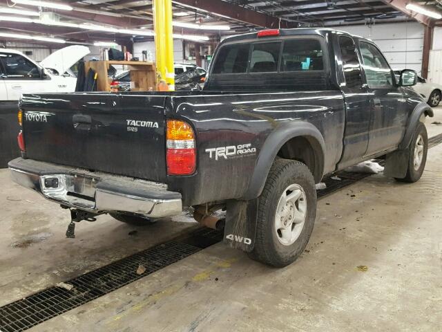 5TEWN72N13Z224685 - 2003 TOYOTA TACOMA XTR BLACK photo 4