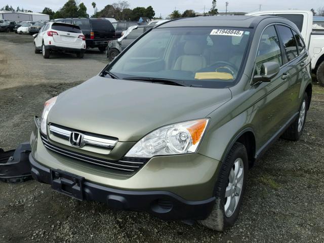 JHLRE48719C016742 - 2009 HONDA CR-V EXL GREEN photo 2