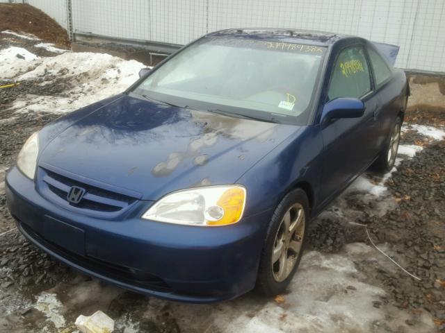 1HGEM22931L058316 - 2001 HONDA CIVIC SI BLUE photo 2