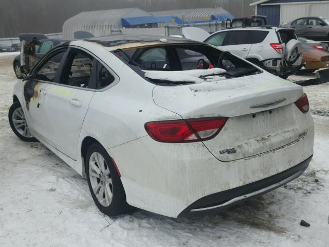 1C3CCCAB9FN562520 - 2015 CHRYSLER 200 LIMITE WHITE photo 3