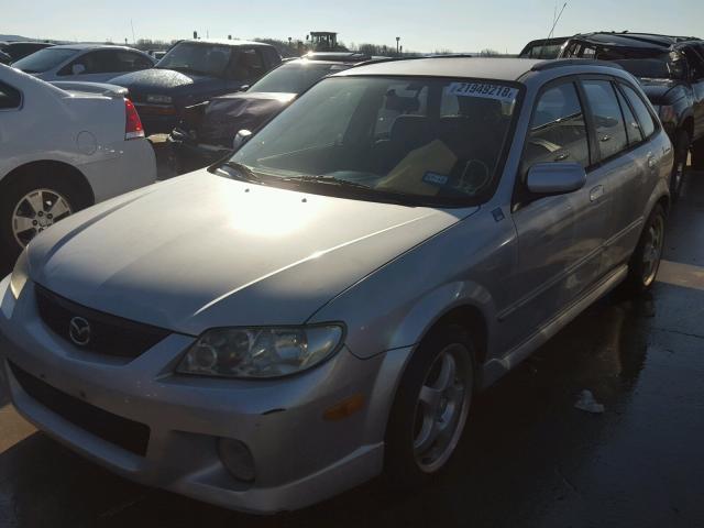 JM1BJ245821505370 - 2002 MAZDA PROTEGE PR SILVER photo 2