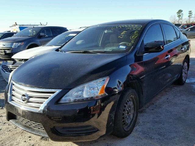 3N1AB7AP4EY315032 - 2014 NISSAN SENTRA S BLACK photo 2