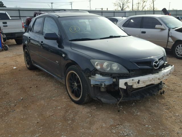 JM1BK343281868080 - 2008 MAZDA 3 HATCHBAC BLACK photo 1