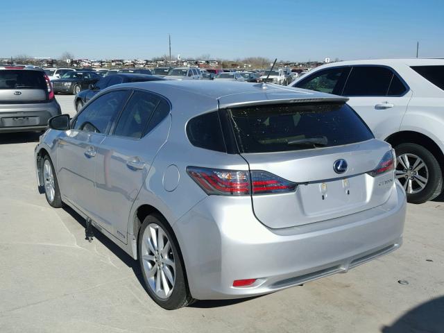 JTHKD5BH7C2087772 - 2012 LEXUS CT 200 SILVER photo 3