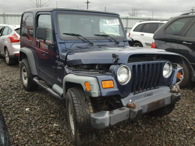 1J4FA49S6YP758599 - 2000 JEEP WRANGLER / BLUE photo 1