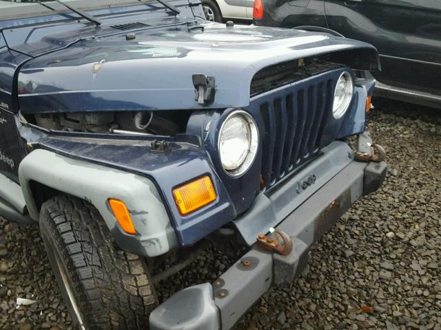 1J4FA49S6YP758599 - 2000 JEEP WRANGLER / BLUE photo 9