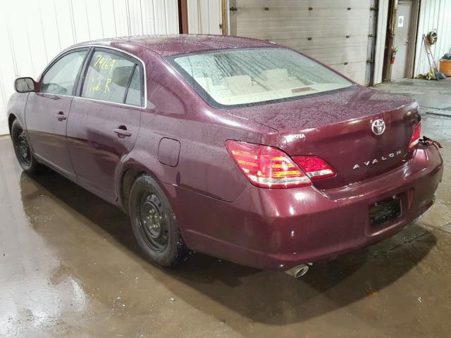 4T1BK36B65U042360 - 2005 TOYOTA AVALON XL MAROON photo 3