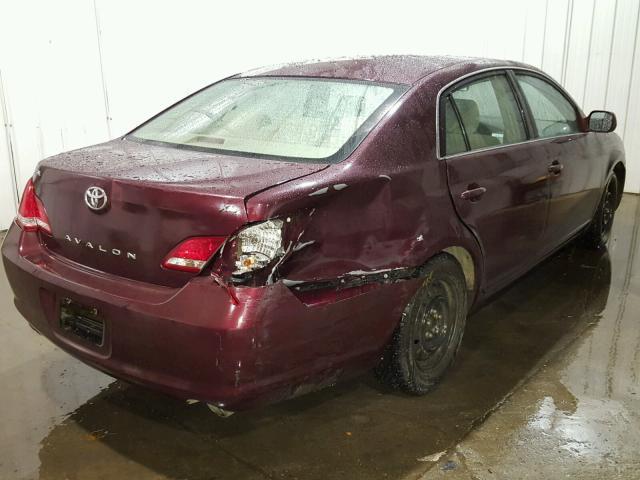 4T1BK36B65U042360 - 2005 TOYOTA AVALON XL MAROON photo 4