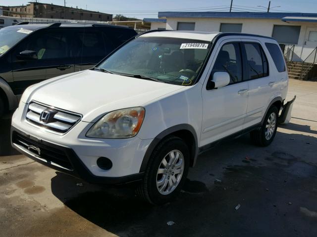 JHLRD78906C040838 - 2006 HONDA CR-V SE WHITE photo 2