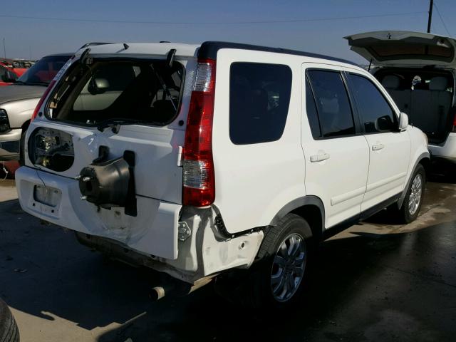 JHLRD78906C040838 - 2006 HONDA CR-V SE WHITE photo 4