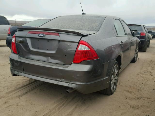 3FAHP0HAXAR254222 - 2010 FORD FUSION SE GRAY photo 4