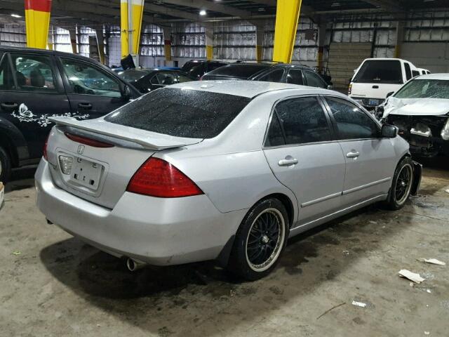 1HGCM66597A062770 - 2007 HONDA ACCORD EX SILVER photo 4