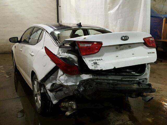 5XXGN4A78EG300197 - 2014 KIA OPTIMA EX WHITE photo 3