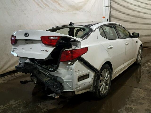 5XXGN4A78EG300197 - 2014 KIA OPTIMA EX WHITE photo 4