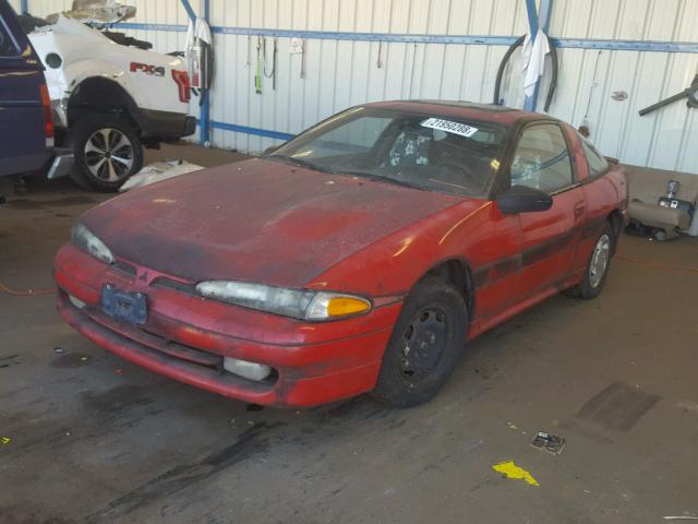 4A3CF44B7PE043887 - 1993 MITSUBISHI ECLIPSE GS RED photo 2