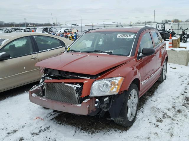 1B3HB78K37D198797 - 2007 DODGE CALIBER R/ ORANGE photo 2