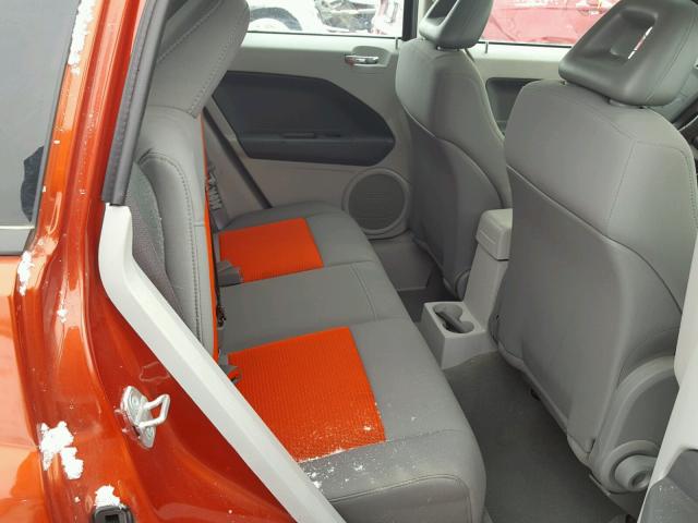 1B3HB78K37D198797 - 2007 DODGE CALIBER R/ ORANGE photo 6