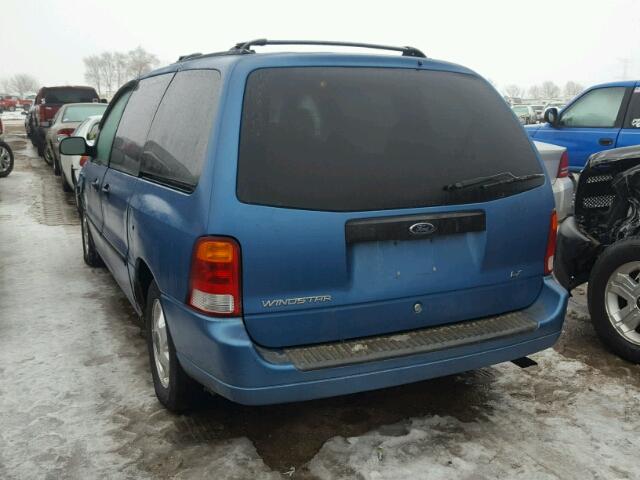 2FMZA51493BB92584 - 2003 FORD WINDSTAR L BLUE photo 3