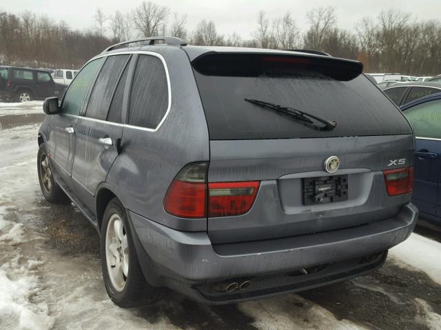 5UXFB33503LH47826 - 2003 BMW X5 4.4I GRAY photo 3