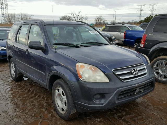 SHSRD78505U343669 - 2005 HONDA CR-V LX BLUE photo 1