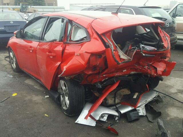 1FADP3K28EL239594 - 2014 FORD FOCUS SE RED photo 3