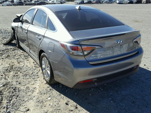 KMHE24L1XHA056380 - 2017 HYUNDAI SONATA HYB GRAY photo 3